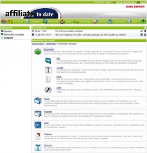 Werbemittel affiliate to date