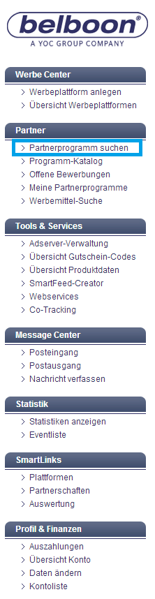 Übersicht wichtiger Bereiche