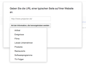 Art der Information auswählen