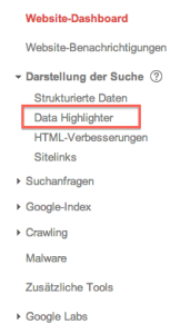 Google Webmaster Tools: Data-Highlighter