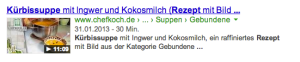 Beispiel Rich Snippet mit Video