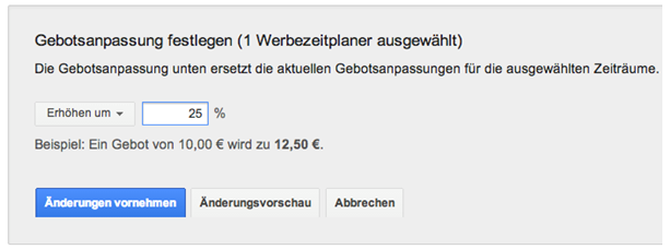Gebotsanpassung