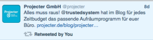 Mentioned by projecter