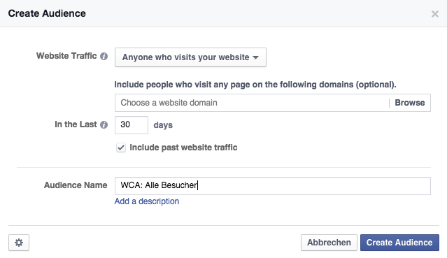Zielgruppe erstellen Facebook