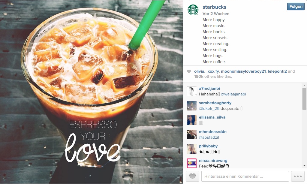 Starbucks Instagram