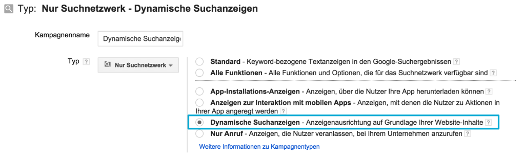 DSA- DSA auswählen 