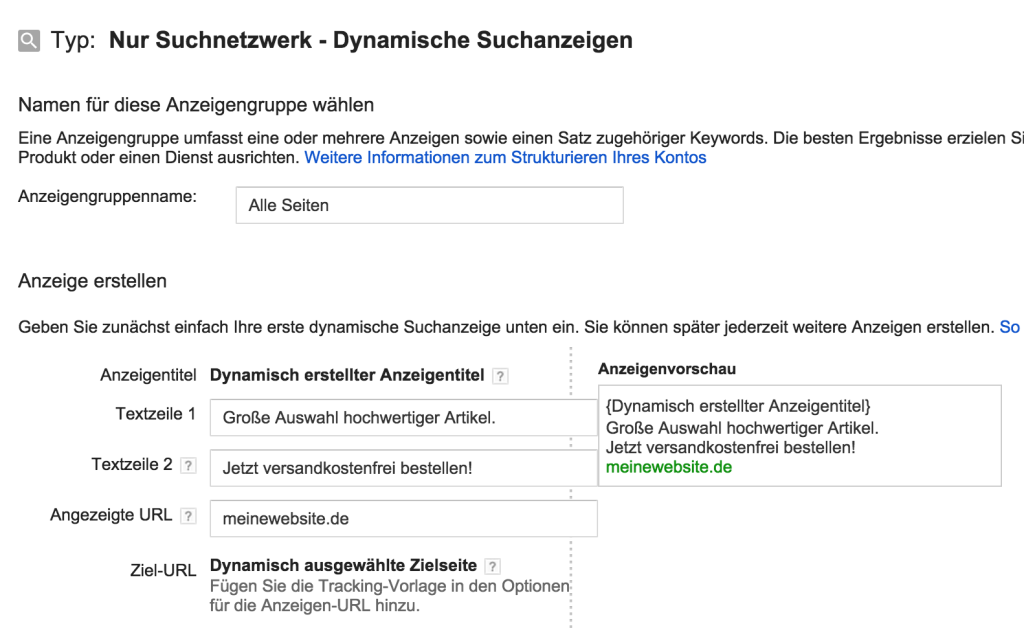 DSA - Textanzeige