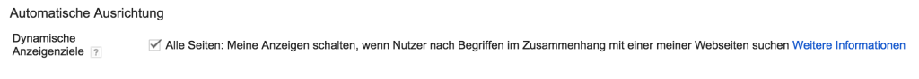 DSA - Automatische Ausrichtung