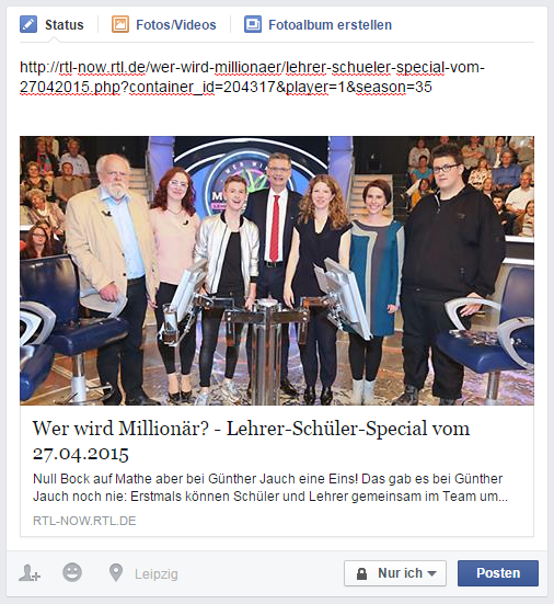 Facebook OG-Tag Beispiel RTL