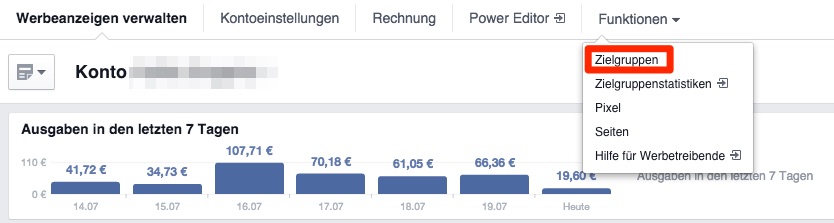 Zielgruppen erstellen auf FB