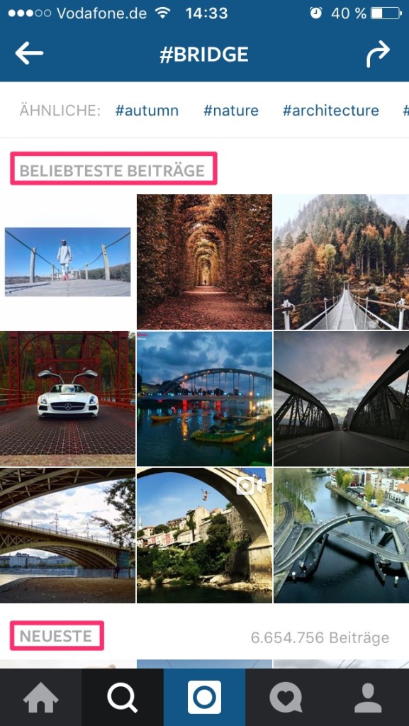 Instagram - Beliebteste Beiträge