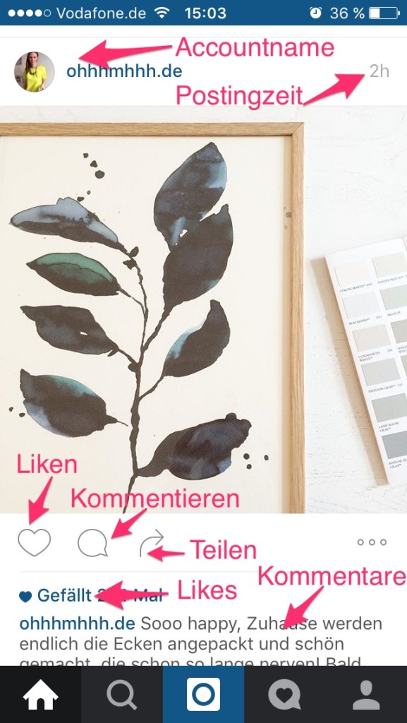 Instagram - Postaufbau