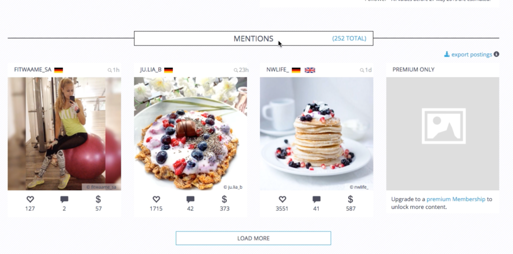 Mentions InfluencerDB