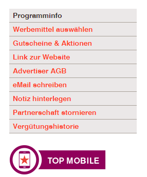 Top-Mobile-Badge bei affili.net