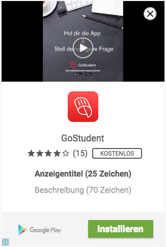 App-Installationsvideoanzeige