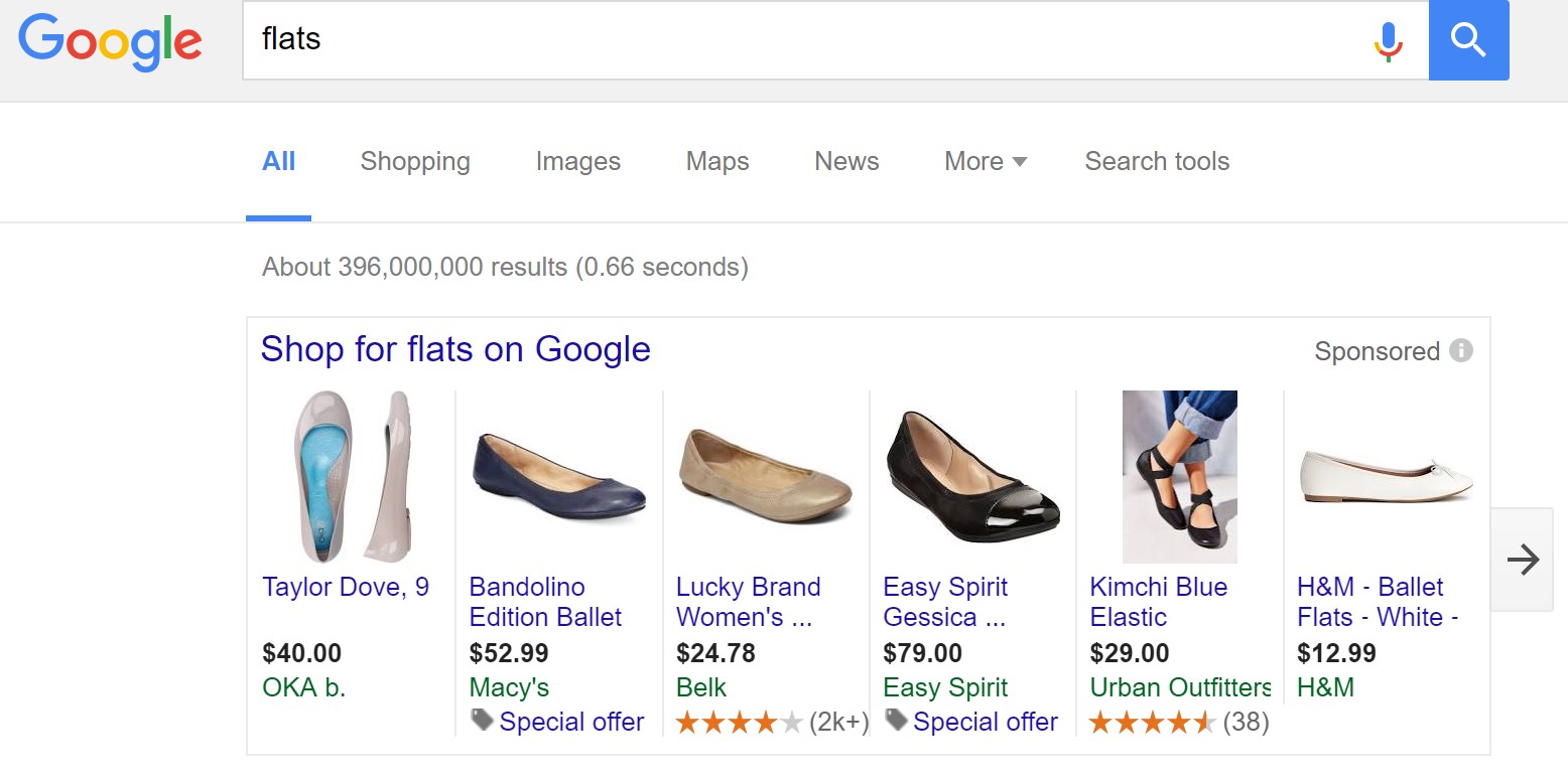 Update bei der Darstellung der Google Shopping Ergebnisse