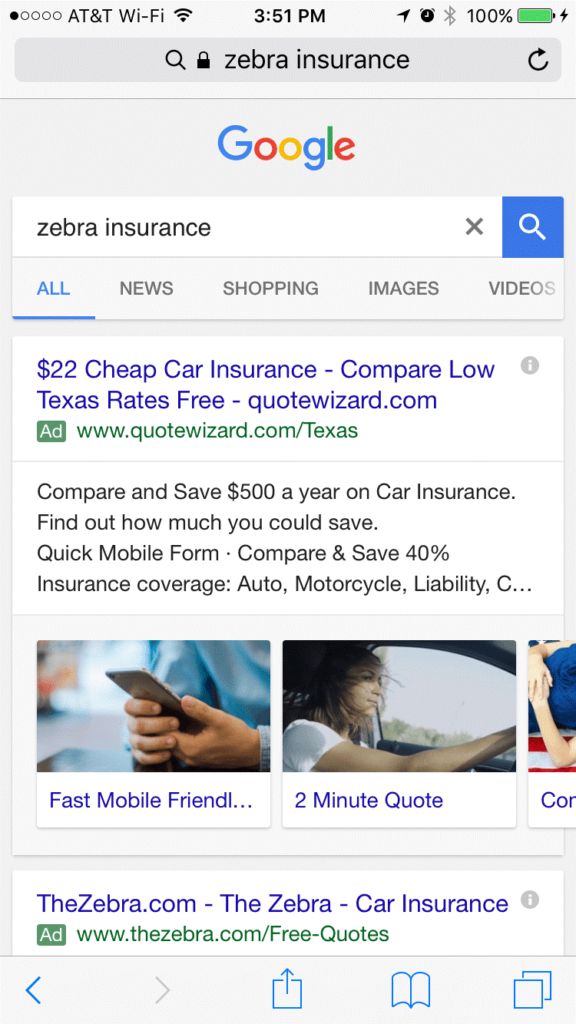 Anzeigenerweiterung: Visual Sitelinks bei AdWords