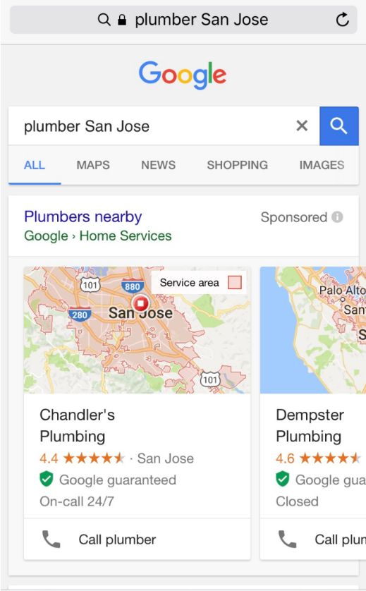 Home Service Ads bei AdWords