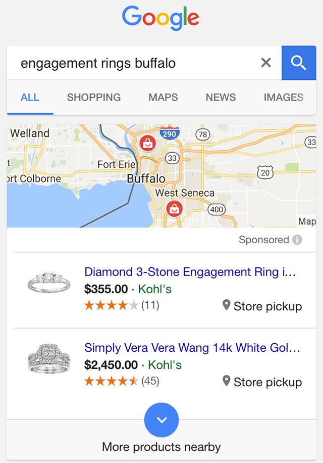 Local Inventory Ads im Local Pack 