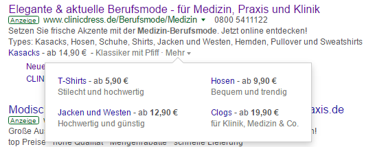 neue Preiserweiterungen bei Google AdWords