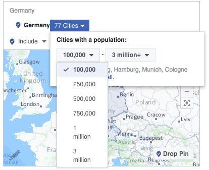 Update des Facebook Geo-Targeting