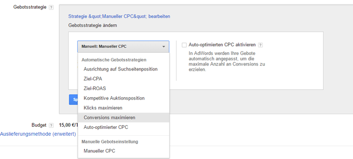 Smart Bidding: Conversions maximieren