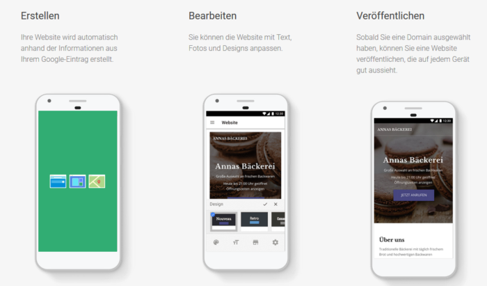 Google My Business Homepage Baukasten