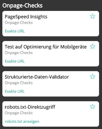 SEO-Dashboard von Technical SEO