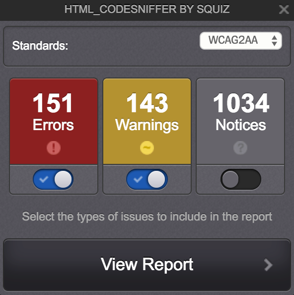 HTML Code Sniffer