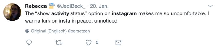 Instagram Aktivitätsstatus