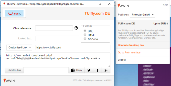 MyAwin Chrome Plug-in