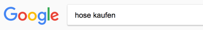 Google Suche nach Hose kaufen