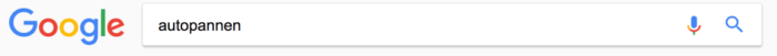 Google Suche nach dem Wort Autopannen