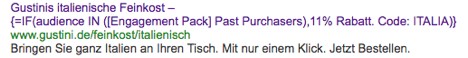 IF-Funktionen für Adwords-Anzeigen