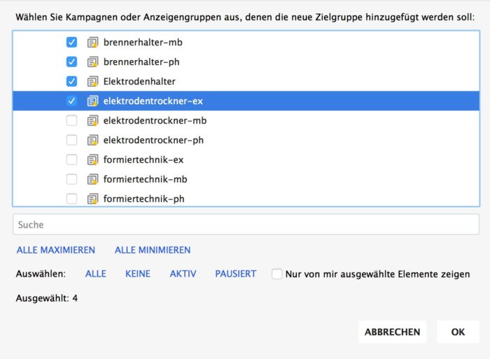 Implementierung ähnlicher Zielgruppen auf Adwords