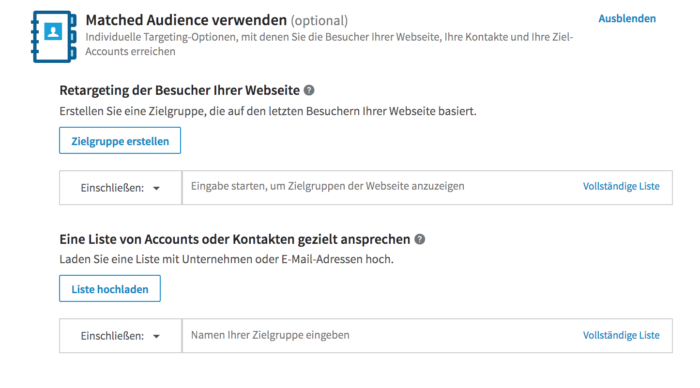 Retargeting von Zielgruppen auf Linkedin