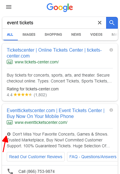 AMP-Label in Search Ads