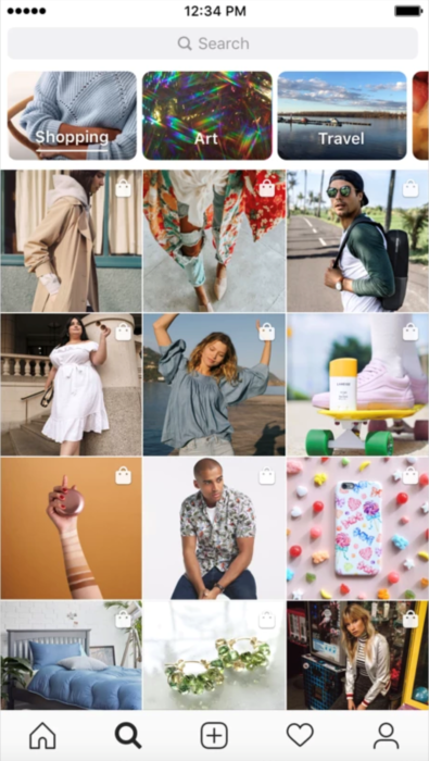 Shopping-Channel auf Instagram