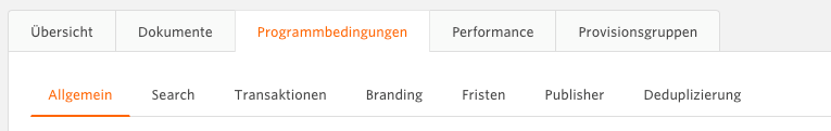 programmspezifische Informationen bei Awin hinterlegen
