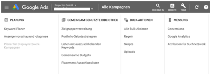 Ausschluss mobiler Apps in Google Ads