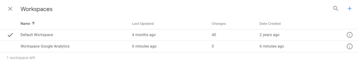 Google Tag Manager Workspaces Hilfe