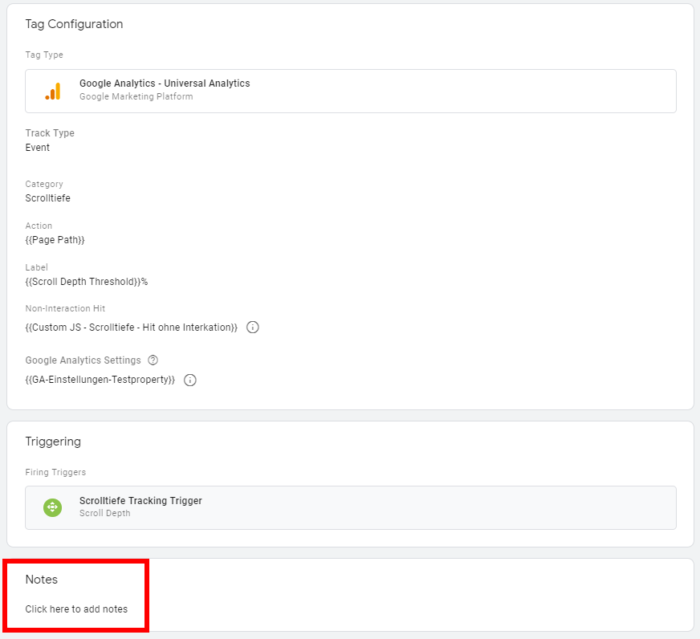 Google Tag Manager Konfiguration