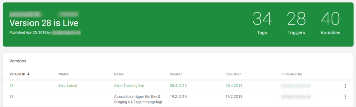 Google Tag Manager Dokumentation