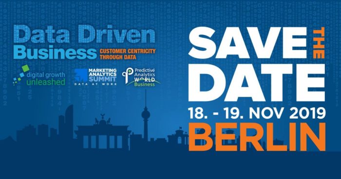 Zu sehen ist ein Werbebanner der Data Driven Business 2019