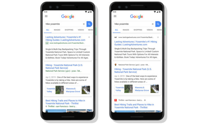 Mobile Suche Design-Update