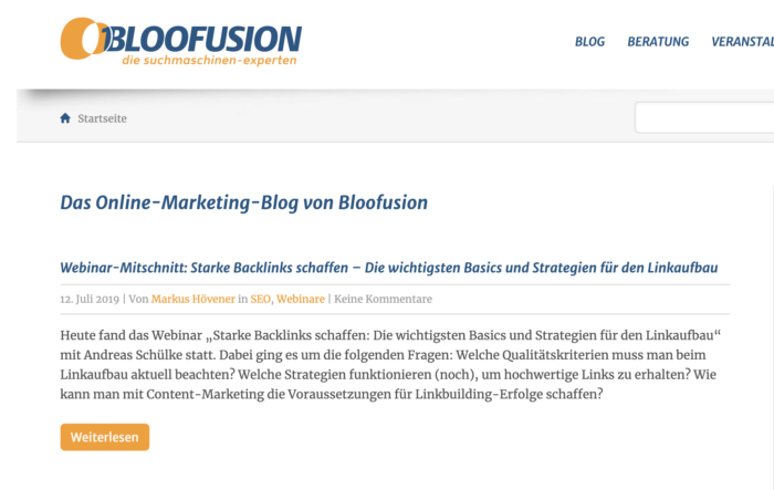 Bloofusion Blog