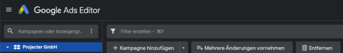 Google Ads Editor Dark Mode