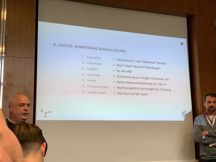 Foto mit den Speakern der Affiliate Conference 2019
