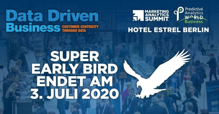 Werbebanner der Data Driven Business mit dem Hinweis, dass die Early-Bird-Tarife am 3. Juli enden