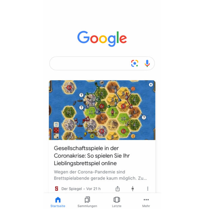 Screenshot einer Google Discover Anzeige